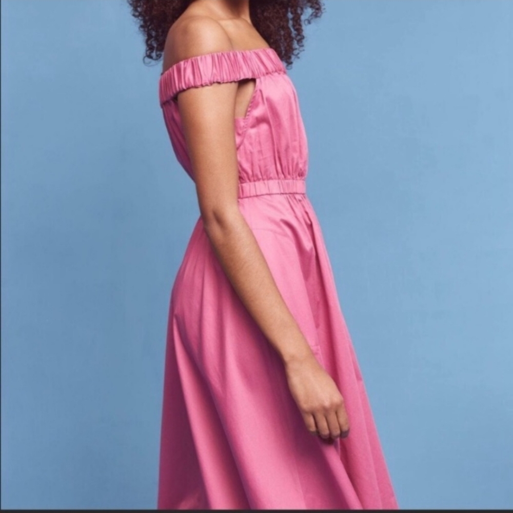 Anthropologie Maeve Mona Midi Off Shoulder Dress - Picture 3 of 5